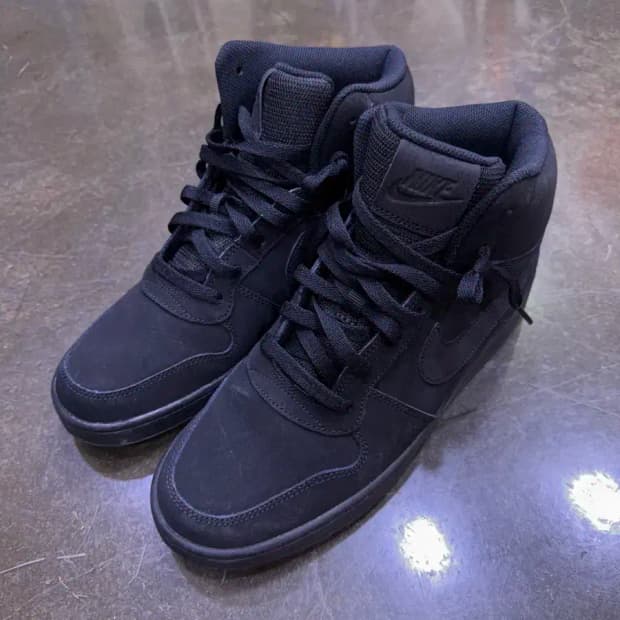 나이키 에버논 미드 트리플블랙 슈즈 누벅 275