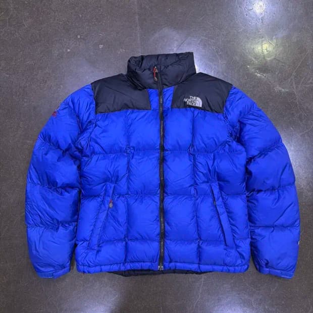 노스페이스 써밋 로체 800 구스다운 패딩 점퍼 블루 95