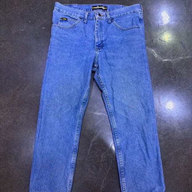 Lee 리 라이더스 래귤러 스트레이트핏 레그 빈티지 워싱 데님팬츠 34