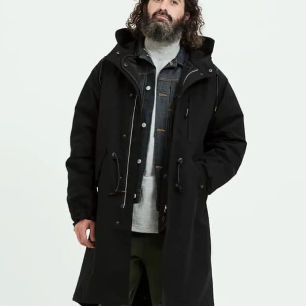 유니폼브릿지 M51 피쉬테일 파카 후드 야상점퍼 개파카 블랙 XL