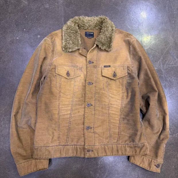 ENERGIE 에너지 쉐르파 양털 빈티지 코듀로이 자켓 XL