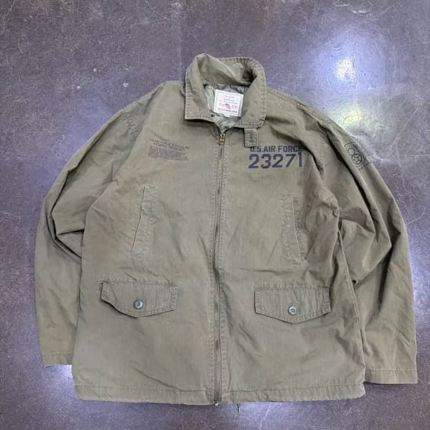 올드크로우 U.S.A 에어포스 항공자켓 올리브 L