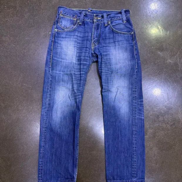 리바이스 504 레귤러 스트레이트핏 빈티지 워싱 데님팬츠 32