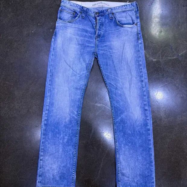 리바이스 504 스트레이트핏 빈티지 타이 워싱 데님팬츠 34