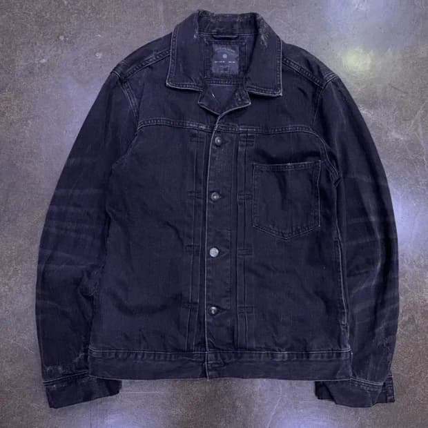 자라 빈티지 워싱 데미지 1세대 데님자켓 블랙 M