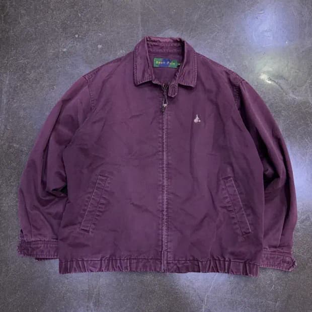 빈폴 클래식 헤링턴 자켓 버건디 스윙탑 90