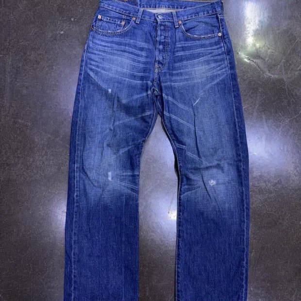 리바이스 501 레귤러핏 00's 빈티지 워싱 데님팬츠 32