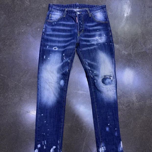 디스퀘어드2 워싱 페인팅 쿨가이진 데님팬츠 46