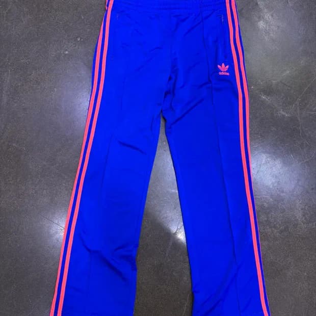아디다스 파이어버드 트랙팬츠 블루 핑크 100