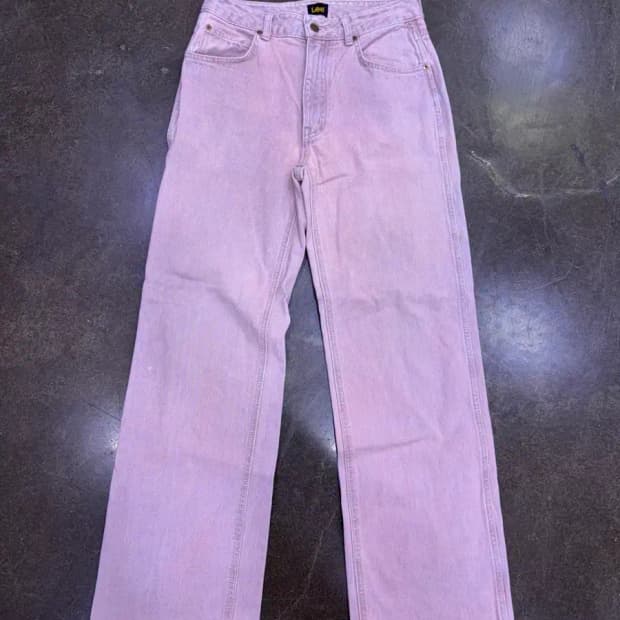 Lee 리 빈티지 인디언핑크 피그먼트 와이드핏 데님팬츠 27