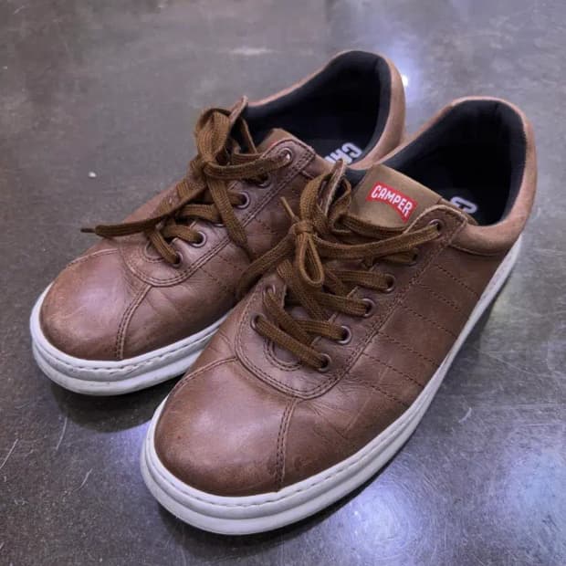 캠퍼 러너 포 레더 스니커즈 브라운 265