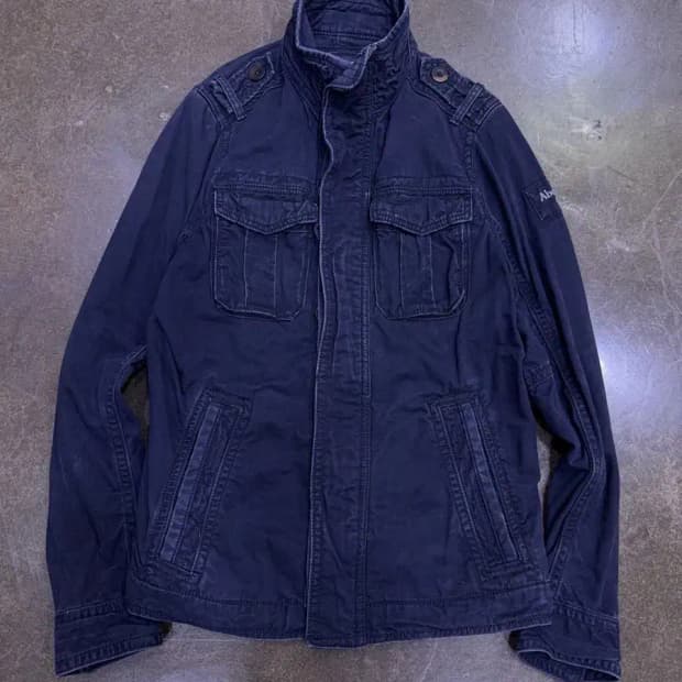 아베크롬비 센티넬 빈티지 밀리터리 야상 자켓 네이비 M