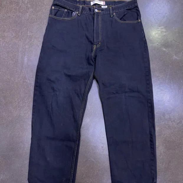 리바이스 550 레귤러 릴렉스핏 00's 블랙진 데님팬츠 38