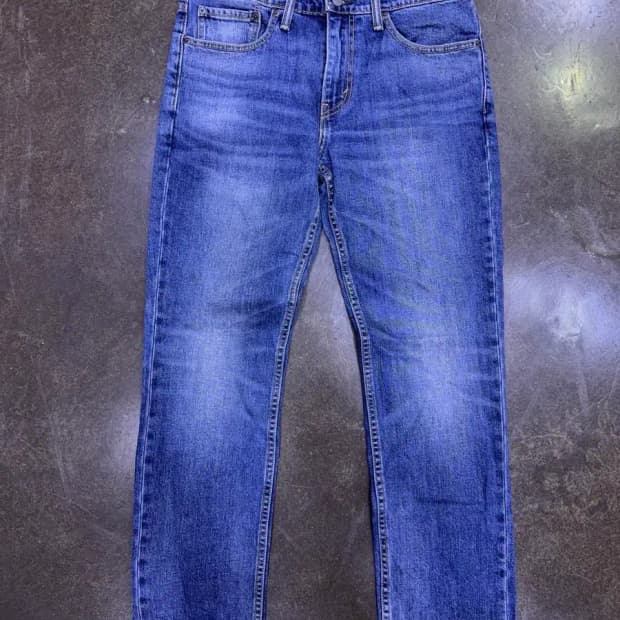 리바이스 511 슬림핏 중청 라인 워싱 데님팬츠 청바지 32