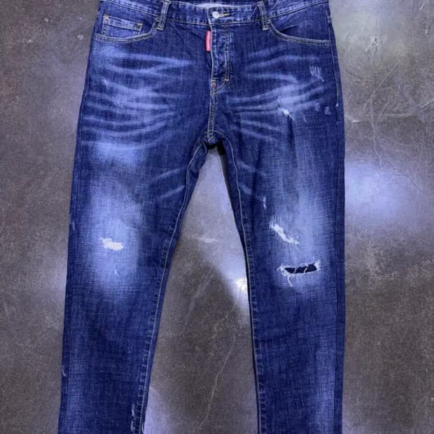 디스퀘어드2 스케이터진 빈티지 데미지 워싱 데님 청바지 52