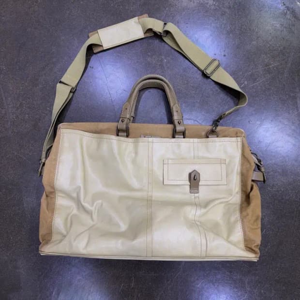 AXE Iketei 실링백 레더 보스턴 토트백 크로스 멀티포켓 가방