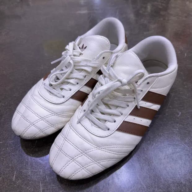 아디다스 태권도 레이스 오프 화이트 브라운 스니커즈 270