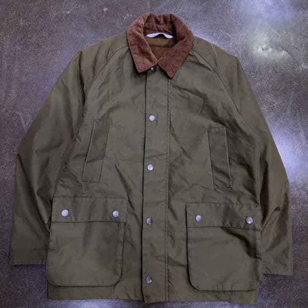 자라 클래식 논왁스 헌팅 비데일 자켓 올리브 S