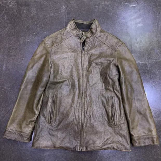 페리엘리스 빈티지 양가죽 워싱 싱글 라이더자켓 100