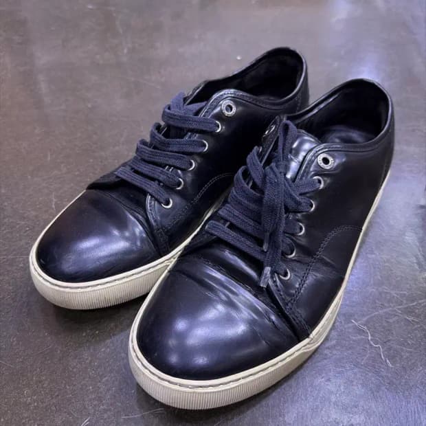 랑방 벨루어 스웨이드 스니커즈 블랙 7 사이즈 260