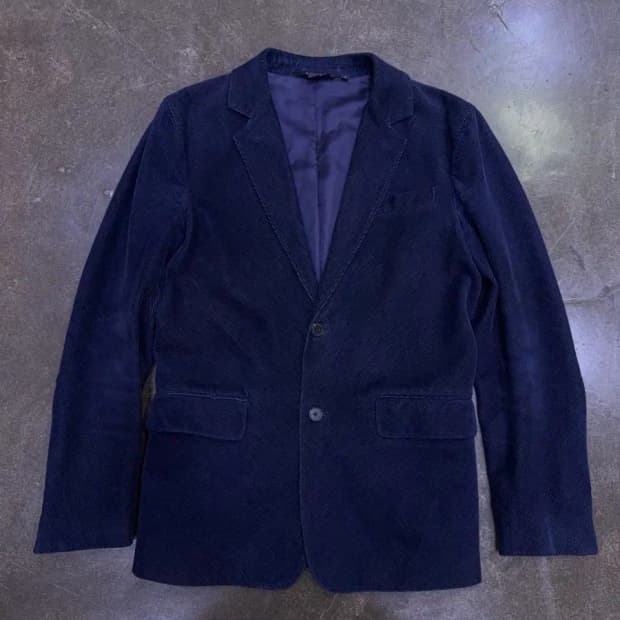 DKNY 코듀로이 패치워크 캐쥬얼 스포츠자켓 네이비 S