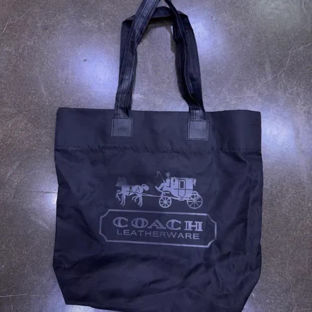 코치 나일론 에코백 토트백 블랙
