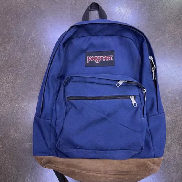 잔스포츠 라이트 스웨이드 네이비 백팩