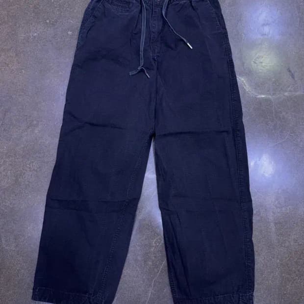 아웃스탠딩 립스탑 스트링 팬츠 블랙 S