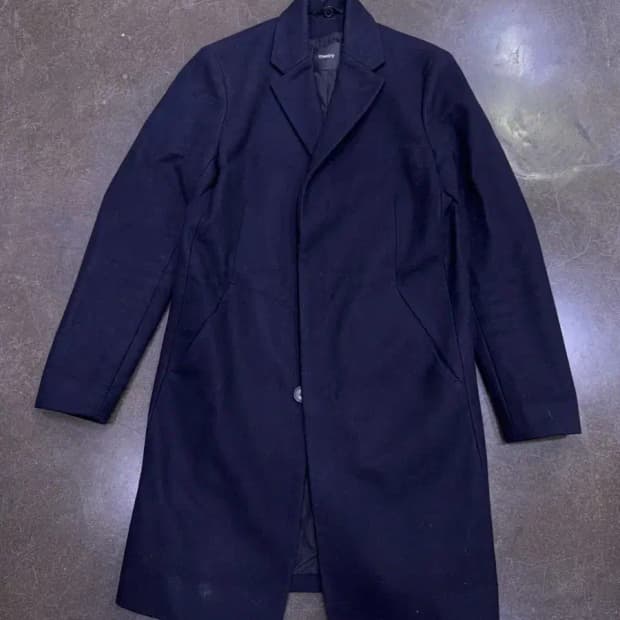 띠어리 해비 플란넬 블렌디드 체스필드 코트 다크 네이비 M