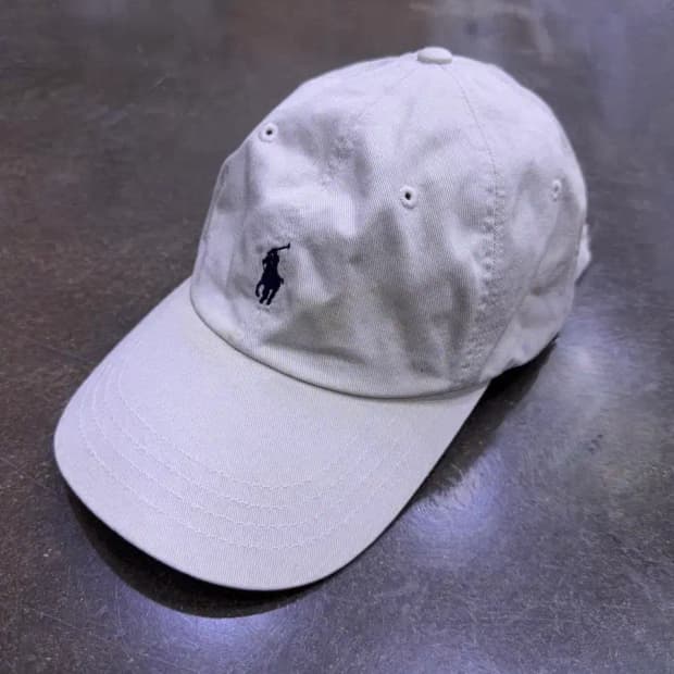 폴로 랄프로렌 포니 자수 아이보리 베이지 볼캡