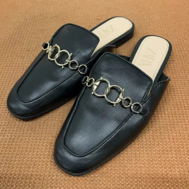 자라 ZARA 캐쥬얼 뮬 슬립온 로퍼 255 G08553