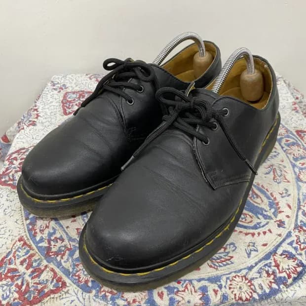 닥터마틴 3홀 블랙 AW004 더비슈즈 구두 UK7 E00132