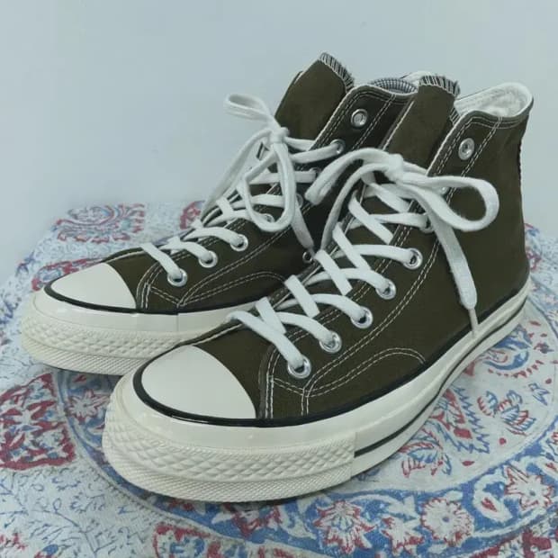 컨버스 척 70 빈티지 캔버스 올리브 스니커즈 운동화 270 E00364