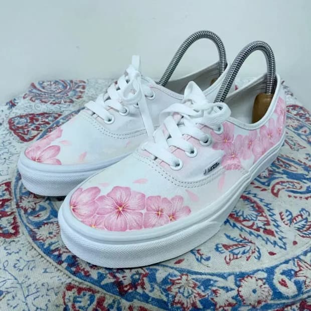 반스 어센틱 꽃신 스니커즈 235 E00374