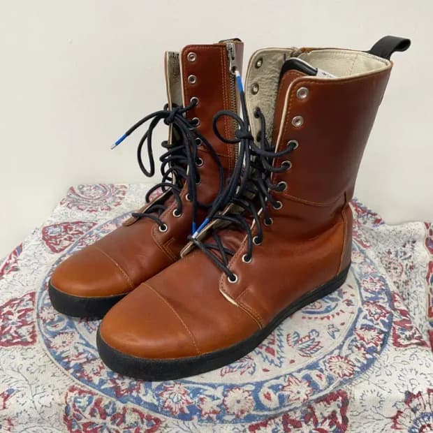 아디다스 오리지널 블루 컴뱃 부츠 235  E00400