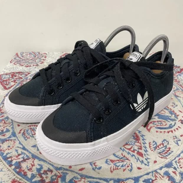 아디다스 니짜 트레포일 블랙 스니커즈 225 E00440