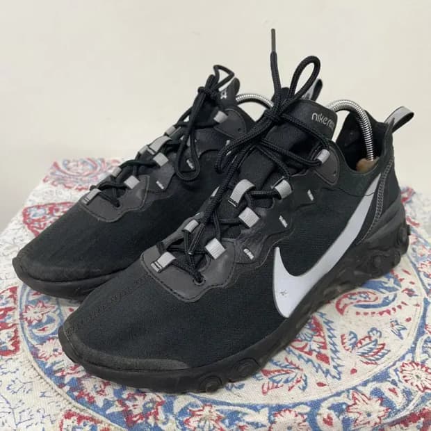 나이키 리액트 엘리먼트55 블랙 운동화 런닝화 270 E00457