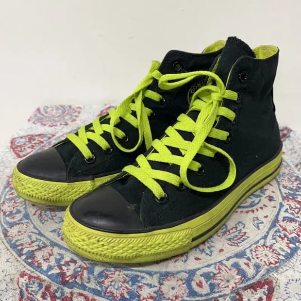 컨버스 척테일러 올스타 하이 형광 스니커즈 운동화 250 E00592