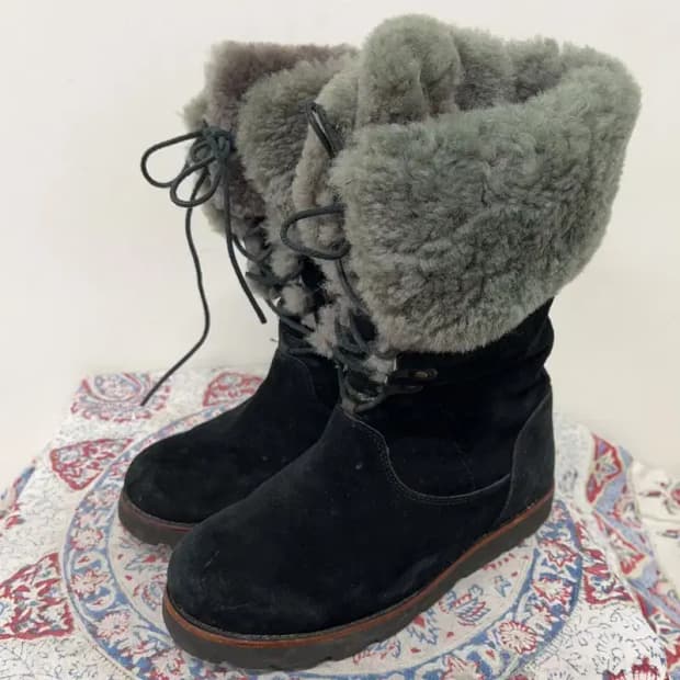 어그 UGG 블랙 어그부츠 방수 스웨이드 롱부츠 250 E00674