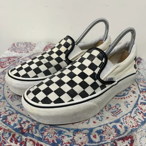 반스 올드스쿨 체커보드 스니커즈 슬립온 225 E00791