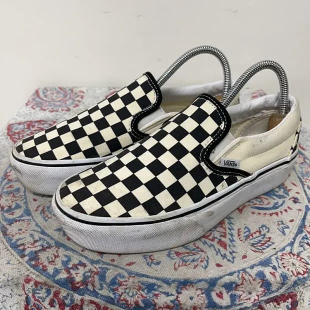 반스 체커보드 슬립온 스니커즈 230 E00962