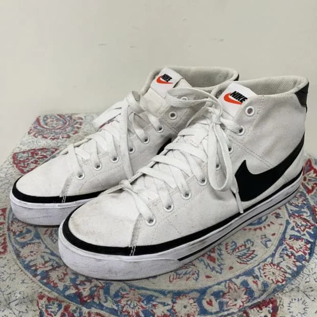 나이키 코트 레거시 캔버스 미드 스니커즈 270 E01043