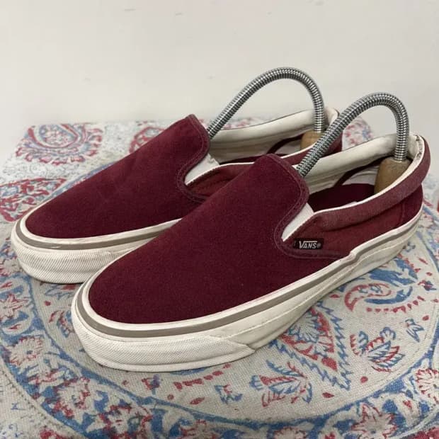 반스 올드스쿨 버건디 슬립온 스니커즈 230 E01113