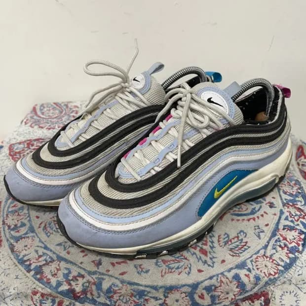 나이키 에어맥스 97 블루 위스커 화이트 스니커즈 250 E01347