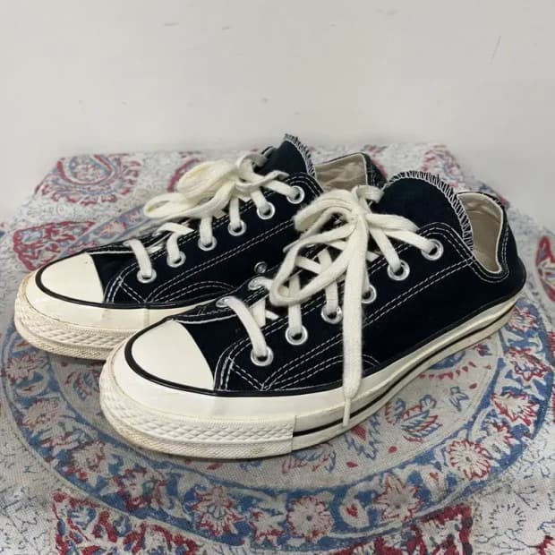 컨버스 척 70 클래식 블랙 스니커즈 로우 신발 245 E01426