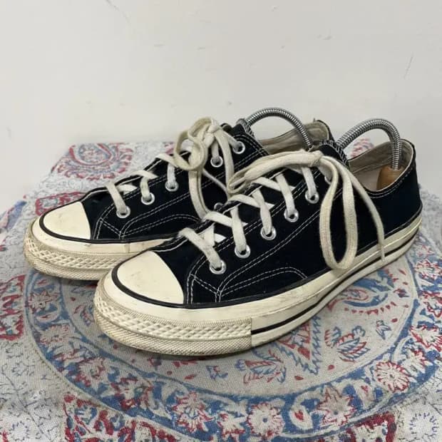 컨버스 척 70 클래식 블랙 스니커즈 로우 신발 265 E01427