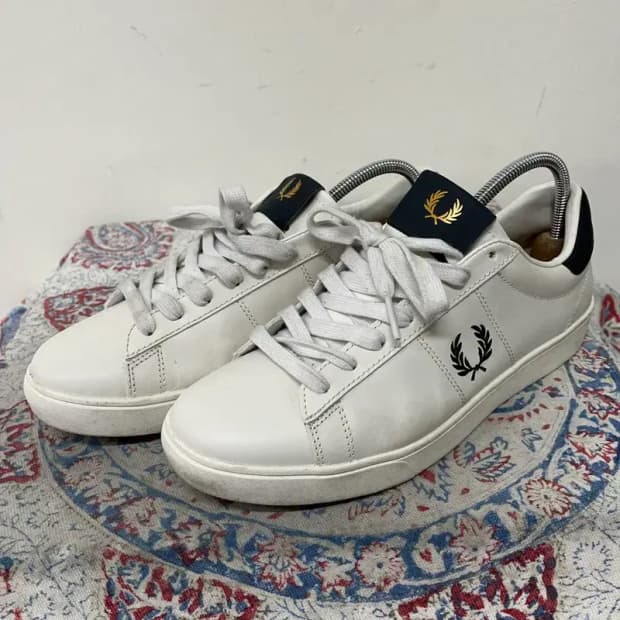 프레드페리 스펜서 레더 스니커즈 단화 신발 UK7 E01464
