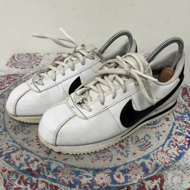 나이키 코르테즈 검흰 스니커즈 신발 235 E01500