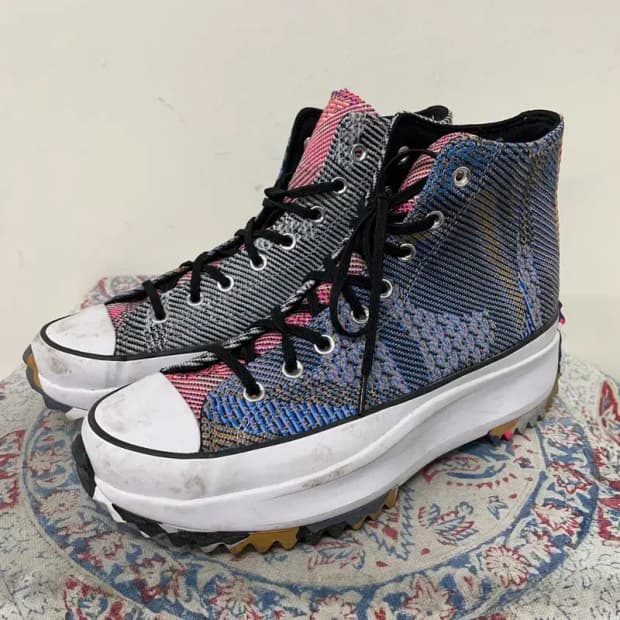 컨버스 런스타 하이크 하이 니트 매쉬업 스니커즈 280 E01726