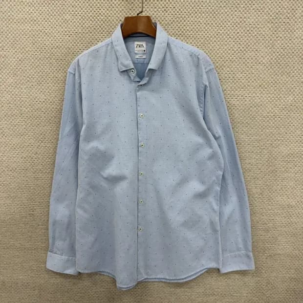 자라 ZARA 도트 캐주얼 남자 셔츠 105 D06377